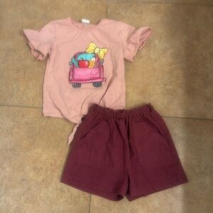 Size 9-10 girls shirt and shorts